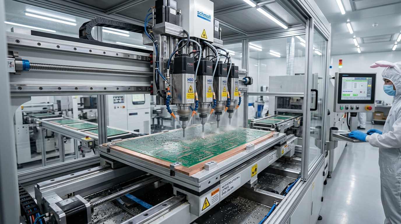 High-Speed Multi-Spindle CNC PCB Drilling Machine