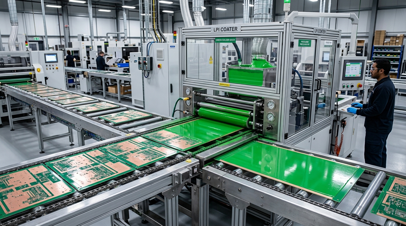 Liquid Photoimageable (LPI) Solder Mask Coating Line